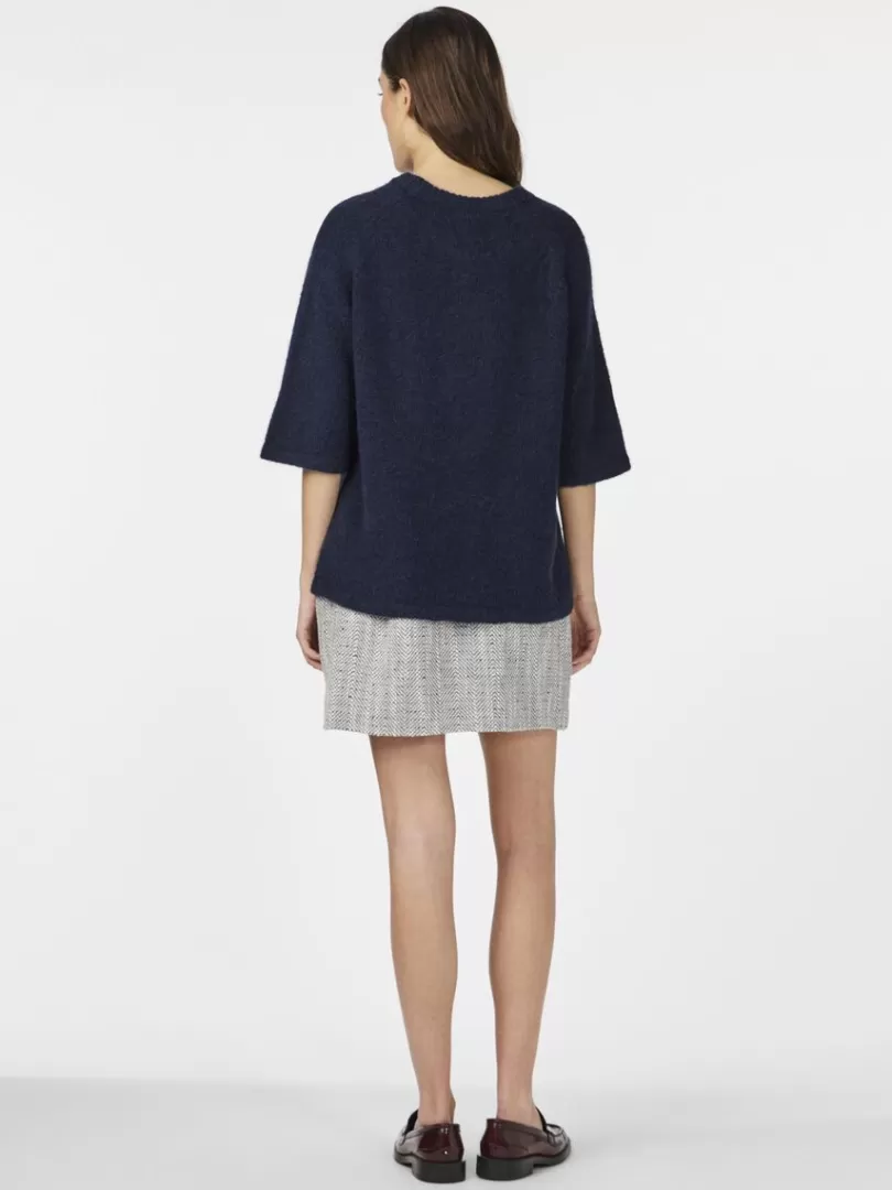 Knitwear>Yas ANNE KNITTED TOP NavyBlazer
