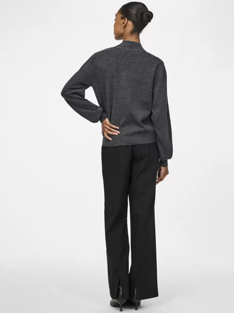 Knitwear>Yas ASSI KNITTED PULLOVER DarkGreyMelange