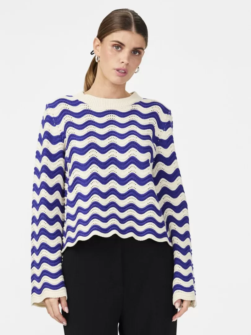 Knitwear>Yas BERTHA KNITTED PULLOVER DeepBlue
