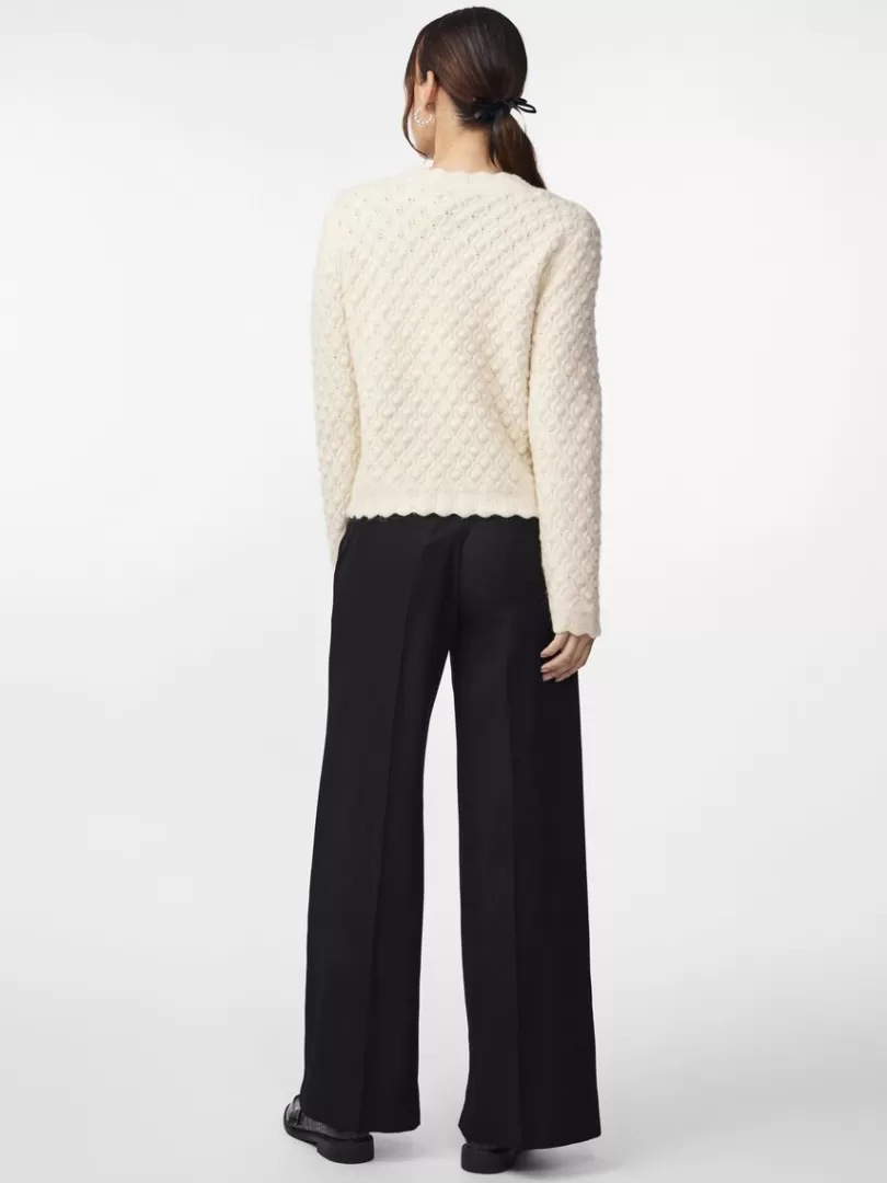 Knitwear>Yas BUBBLE KNITTED CARDIGAN Birch