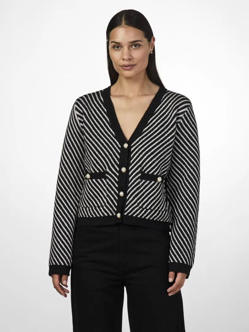 Knitwear>Yas CHARLA KNITTED CARDIGAN Black