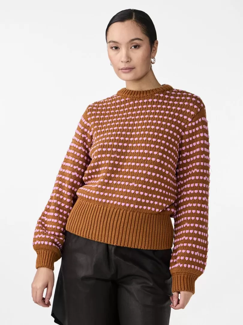 Knitwear>Yas DELA KNITTED PULLOVER Meerkat