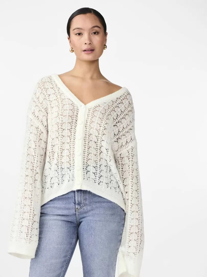 Knitwear>Yas ELLO KNITTED CARDIGAN StarWhite