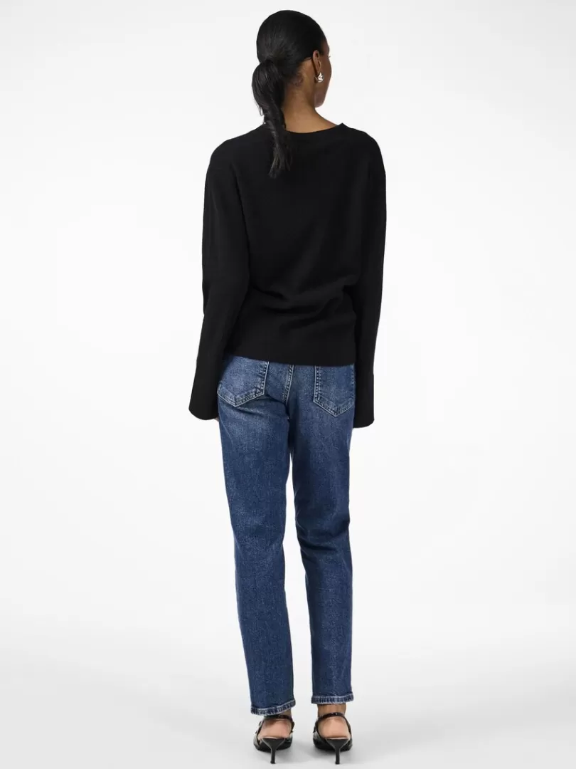 Knitwear>Yas EMILIE KNITTED CARDIGAN Black