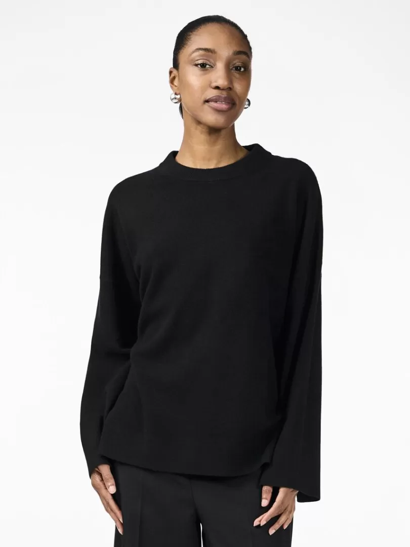 Knitwear>Yas EMILIE WOOL KNITTED PULLOVER Black