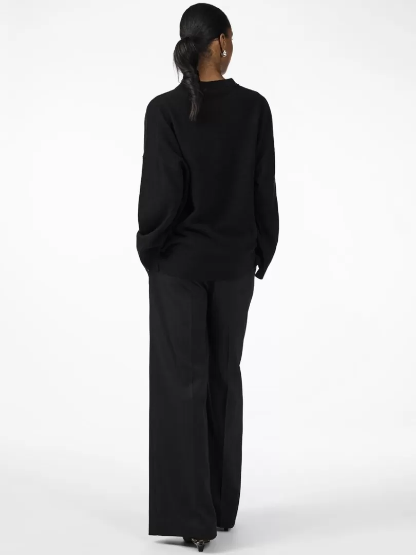 Knitwear>Yas EMILIE WOOL KNITTED PULLOVER Black