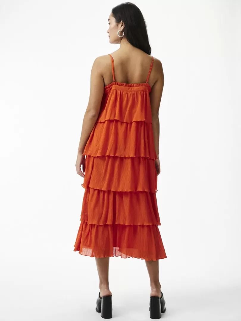 Dresses>Yas FILIPPA MIDI DRESS CherryTomato