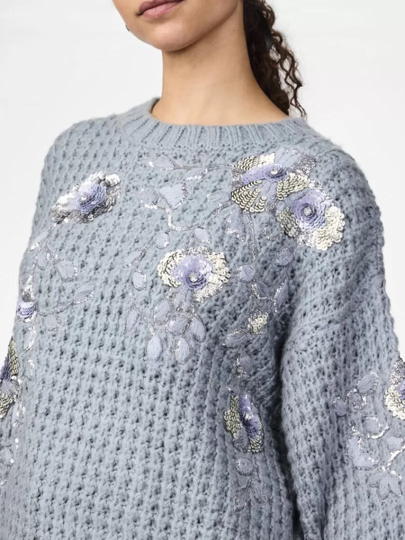 Knitwear>Yas FINDA KNITTED PULLOVER DustyBlue