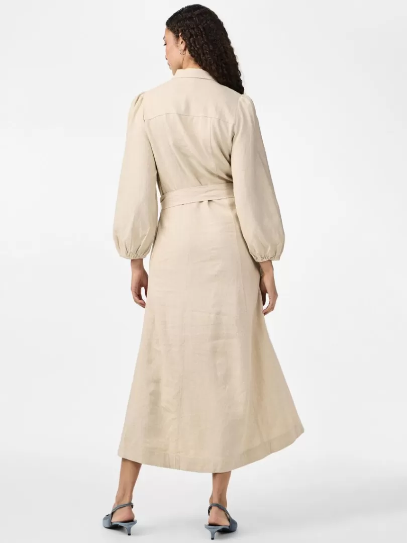 Dresses>Yas FLAXY SHIRT DRESS Birch