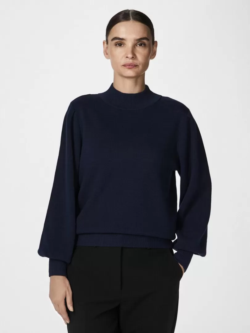 Knitwear>Yas FONNY JUMPER NavyBlazer