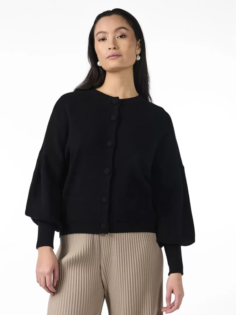 Knitwear>Yas FONNY KNITTED CARDIGAN Black