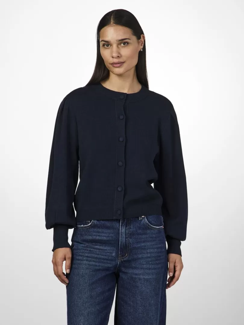 Knitwear>Yas FONNY KNITTED CARDIGAN NavyBlazer