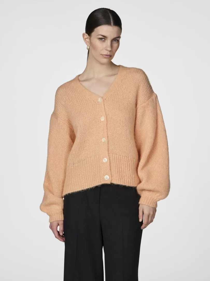 Knitwear>Yas FUMA KNITTED CARDIGAN PeachFuzz