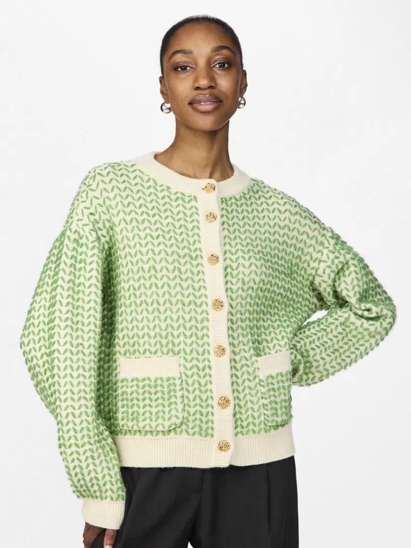 Knitwear>Yas GEA KNITTED CARDIGAN Birch