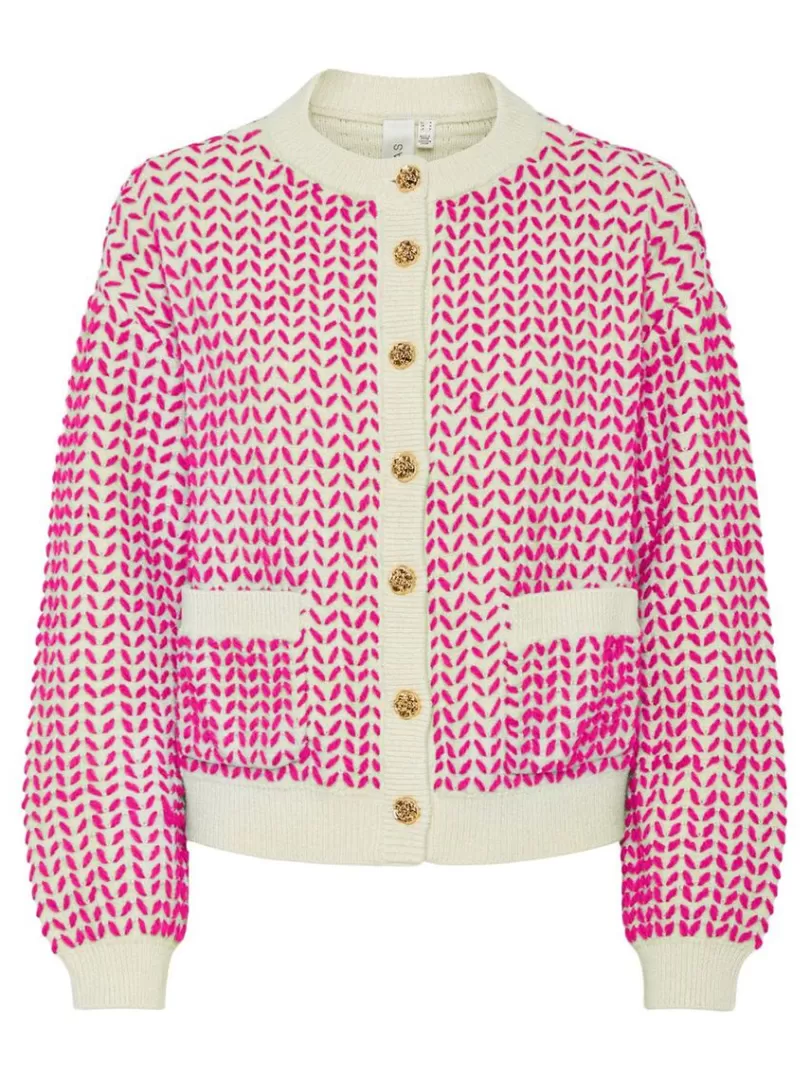 Knitwear>Yas GEA KNITTED CARDIGAN Birch