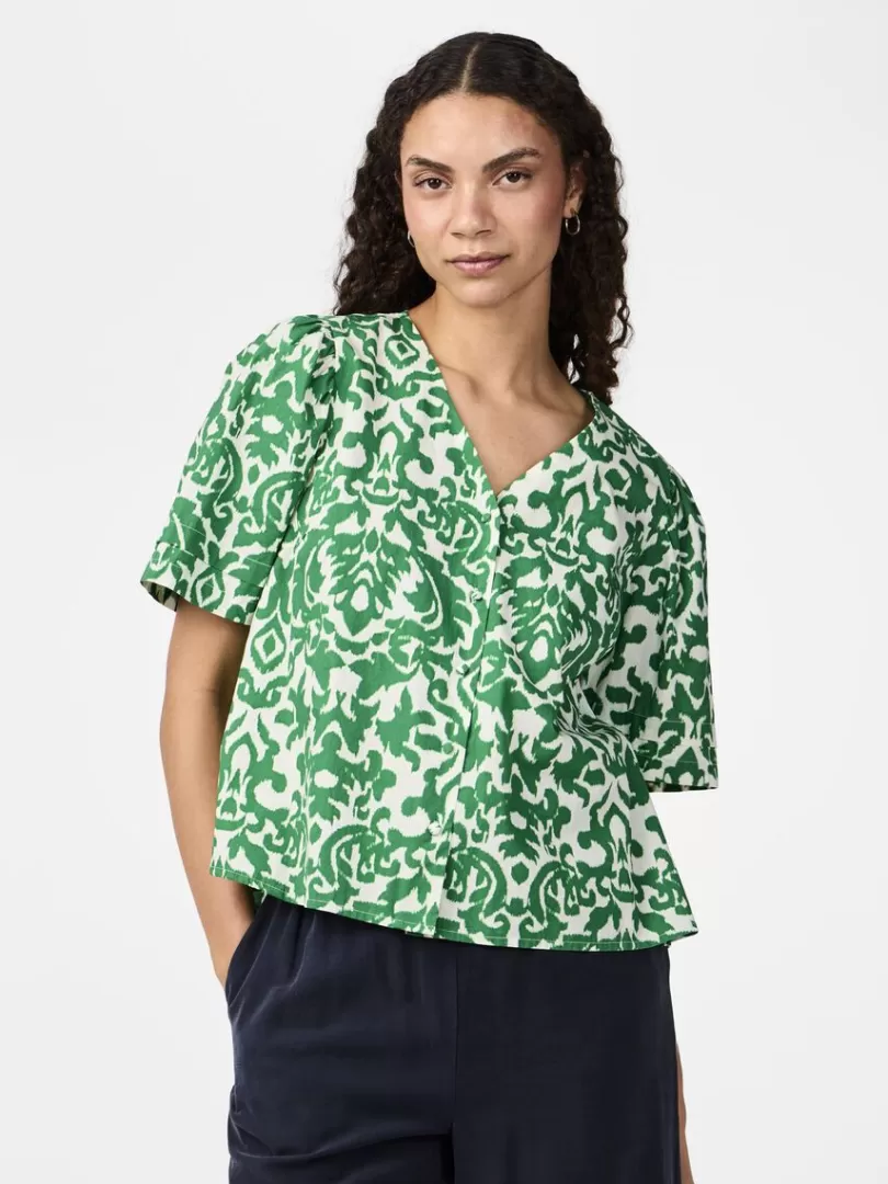 Shirts>Yas GREENA SHORT SLEEVED SHIRT StarWhite