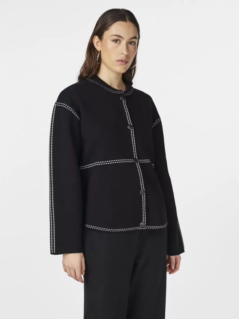 Knitwear>Yas JENA KNITTED CARDIGAN Black
