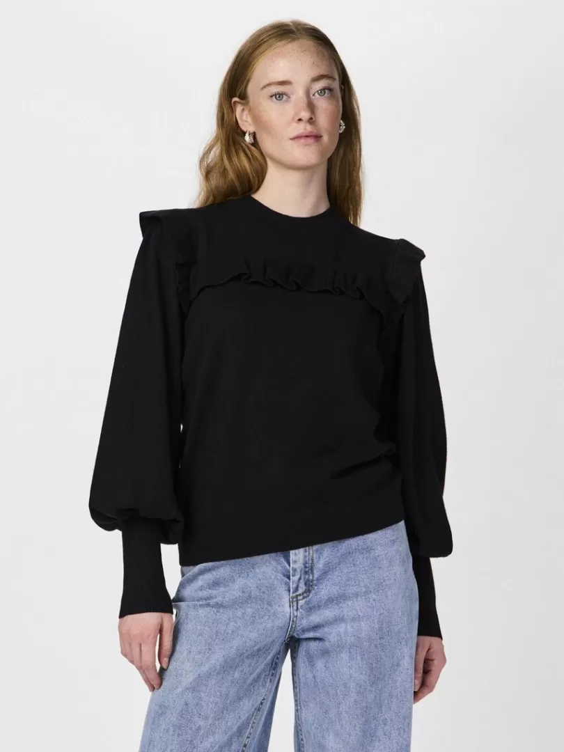Knitwear>Yas JUM KNITTED PULLOVER Black