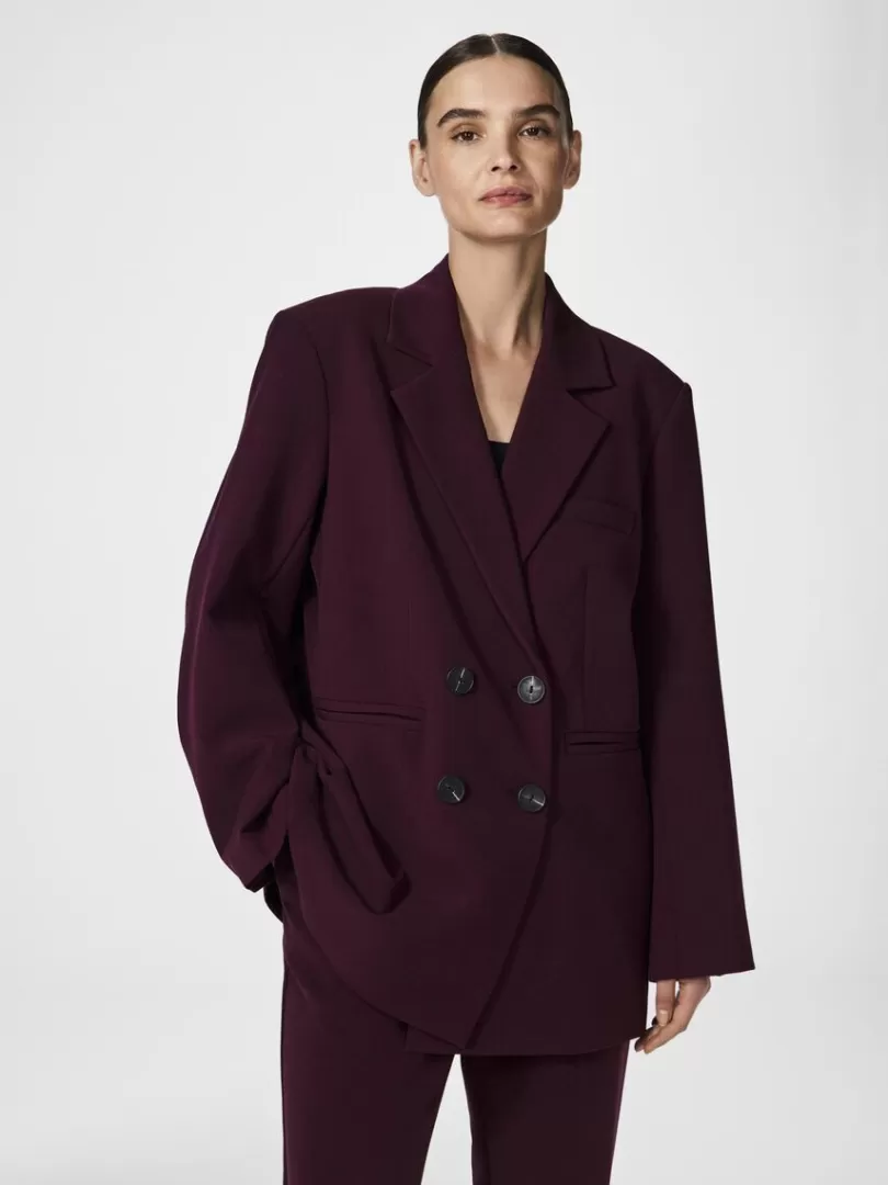 Blazers>Yas LIKKA OVERSIZED BLAZER Winetasting