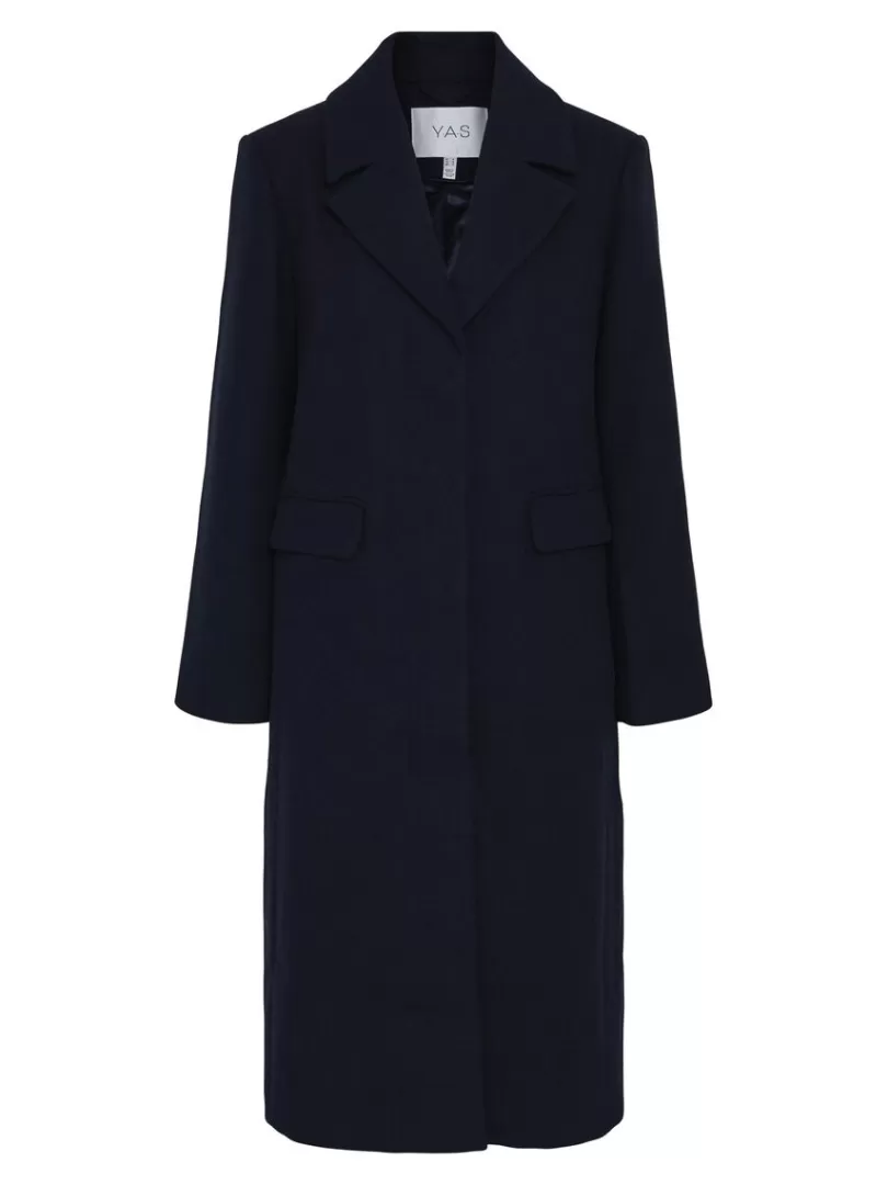 Outerwear>Yas LIMA WOOL BLEND COAT NavyBlazer