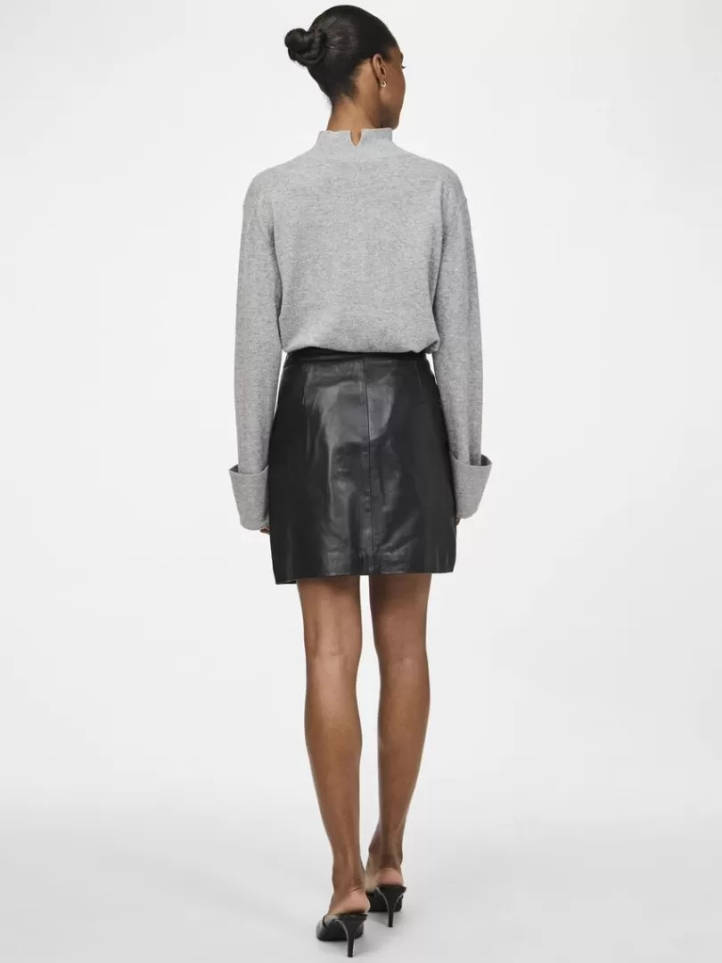 Skirts>Yas LYMA LEATHER MINI SKIRT Black