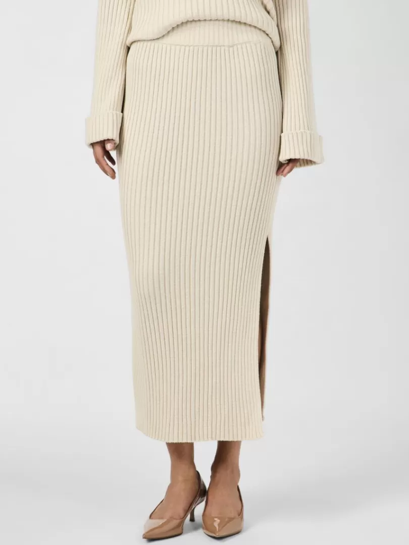 Skirts>Yas MAVI KNITTED SKIRT Birch