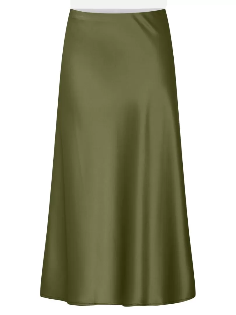 Skirts>Yas PELLA MIDI SKIRT OliveBranch
