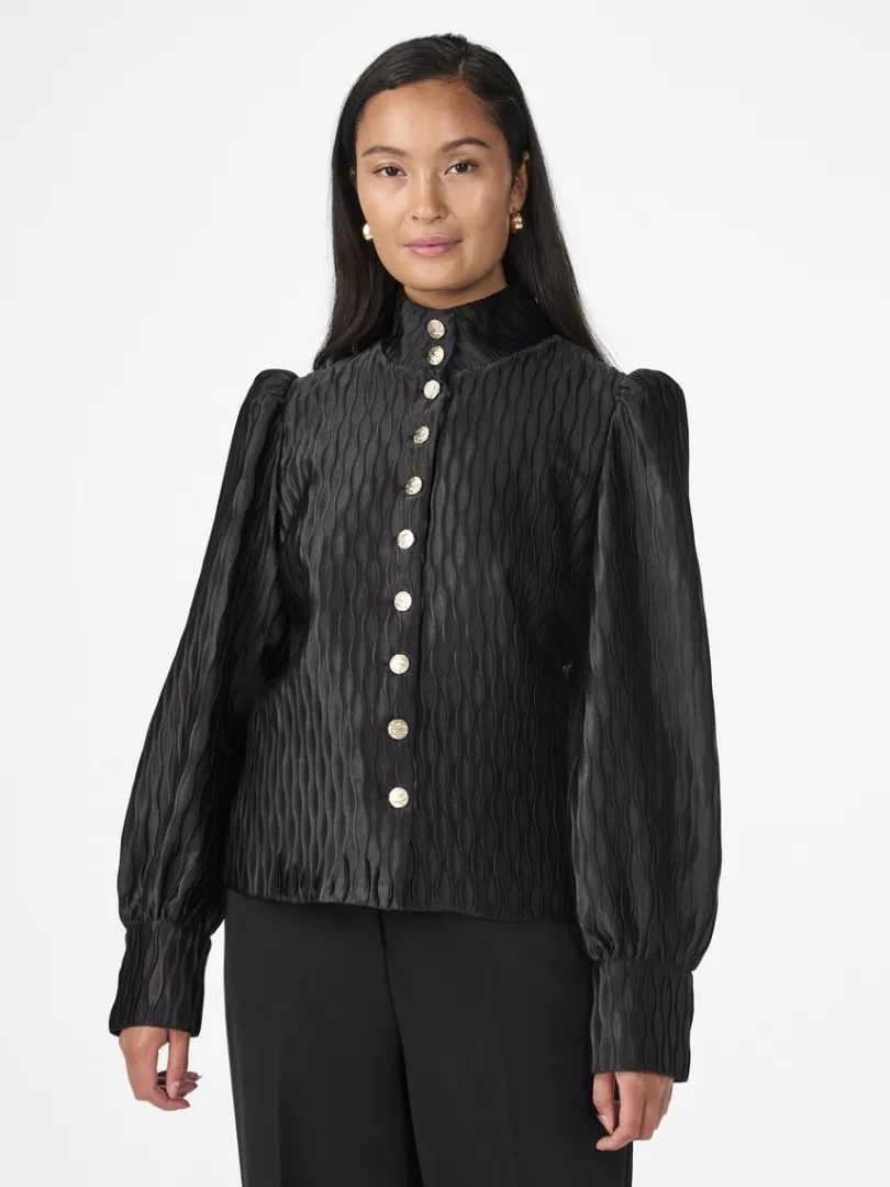 Shirts>Yas RIPPLE SHIRT Black