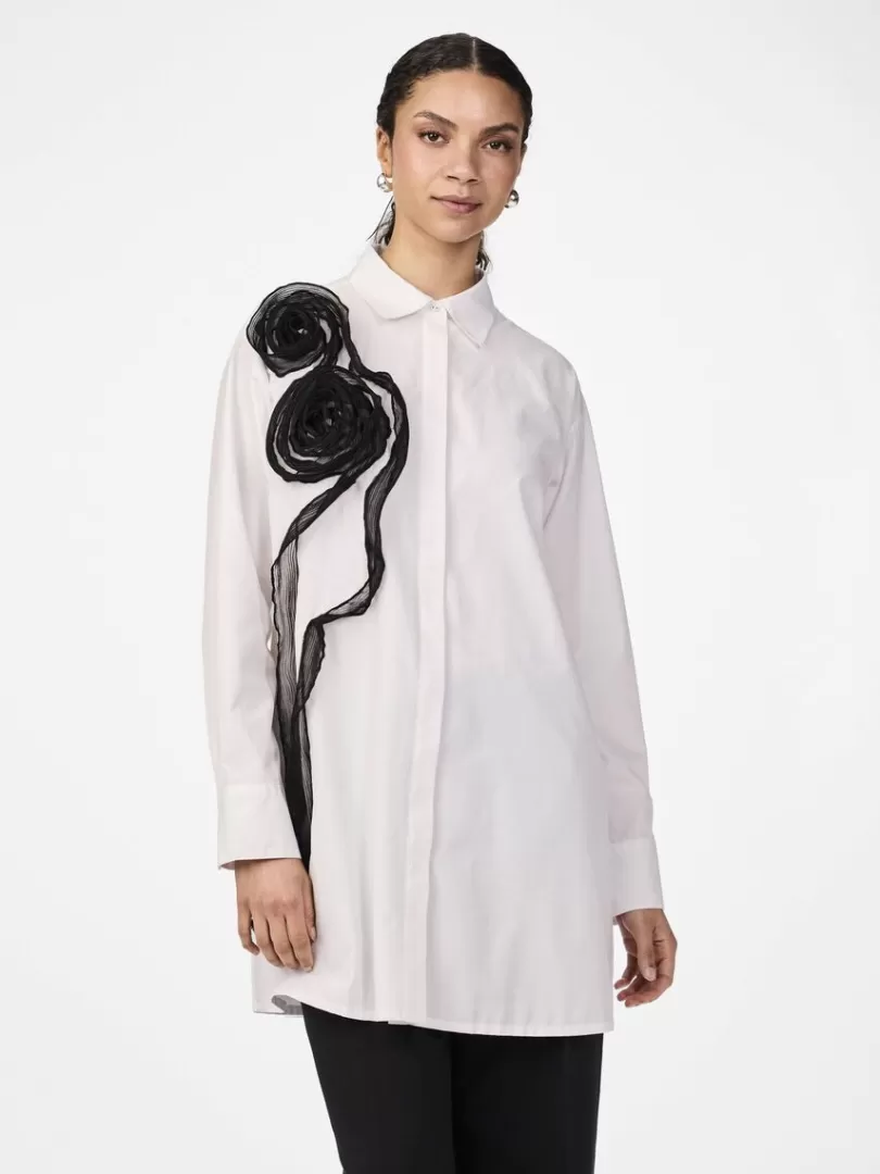 Shirts>Yas ROSE SHIRT DRESS StarWhite