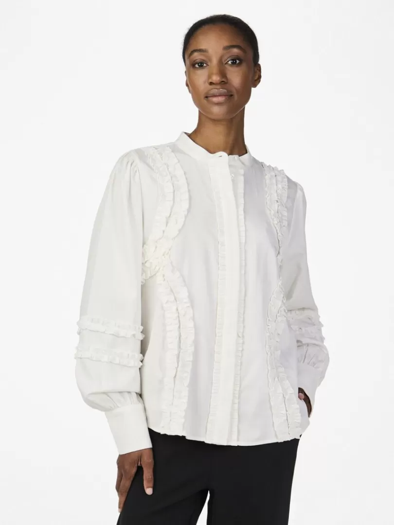 Shirts>Yas RUFFLY SHIRT StarWhite