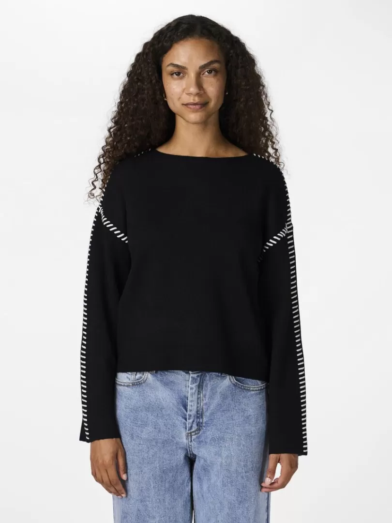 Knitwear>Yas STITCHA KNITTED PULLOVER Black