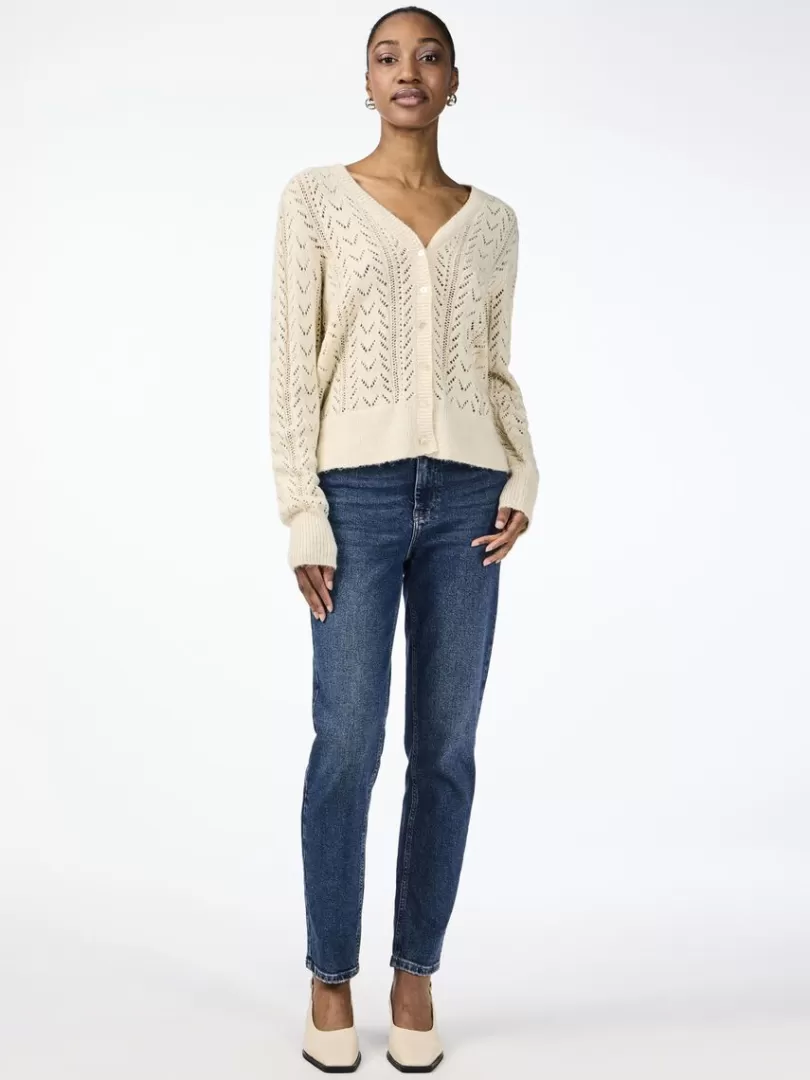 Knitwear>Yas TELLA KNITTED CARDIGAN Birch