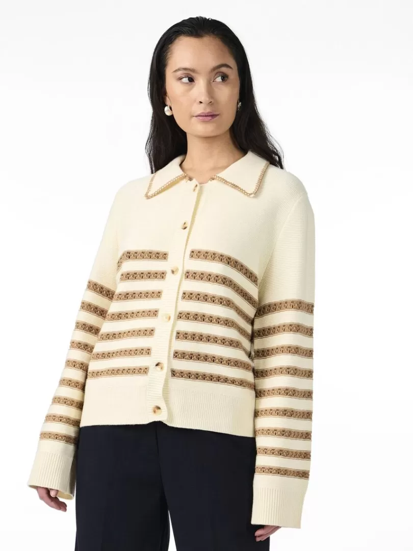Knitwear>Yas TIGGA KNITTED CARDIGAN Birch