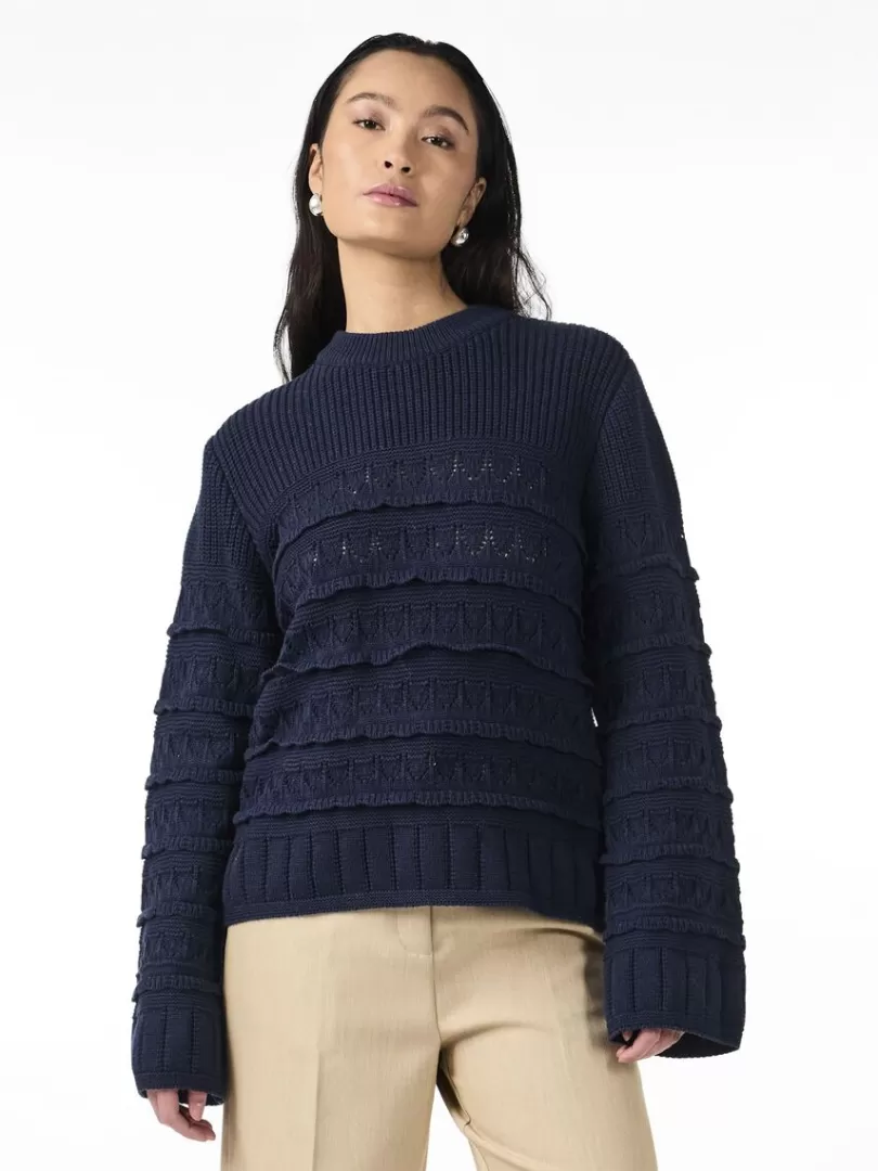 Knitwear>Yas TIMU KNITTED PULLOVER NavyBlazer