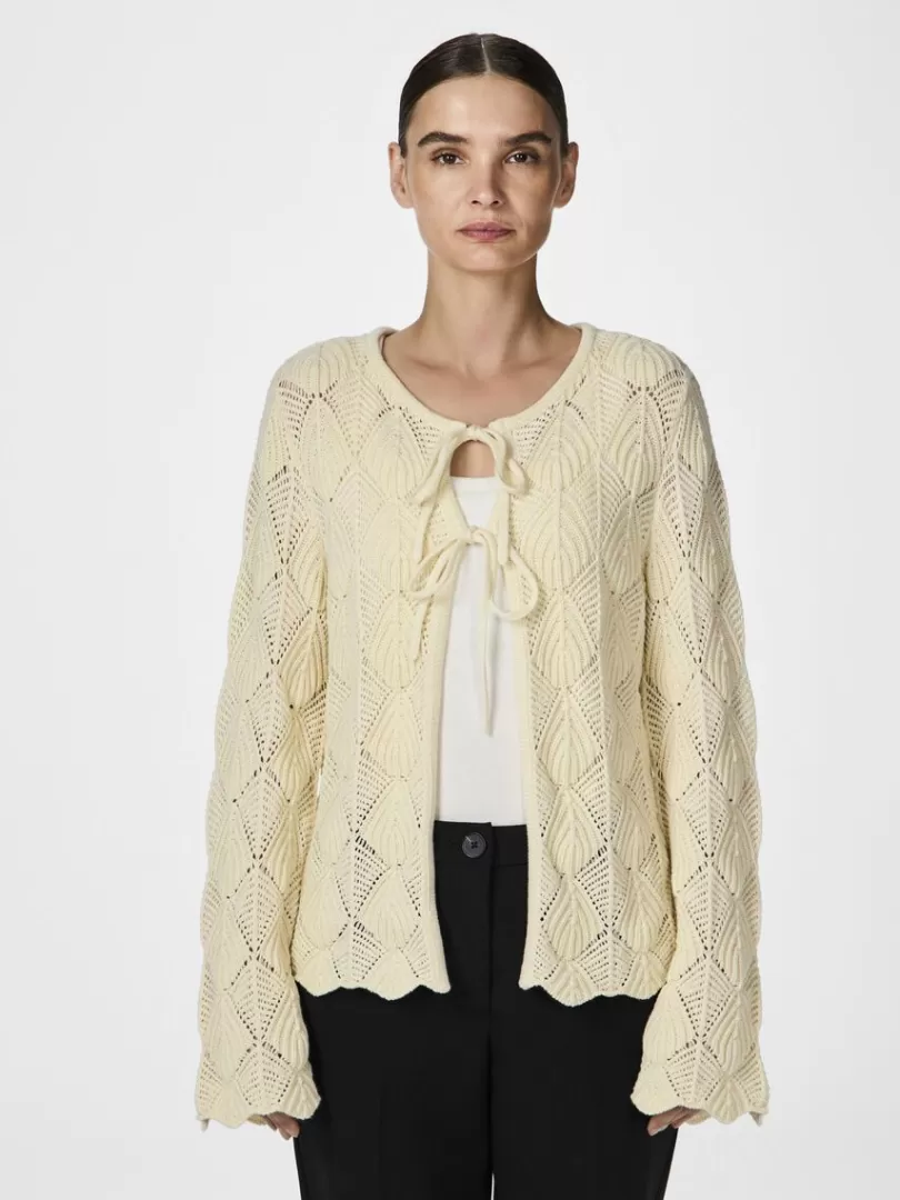 Knitwear>Yas TREALA KNITTED CARDIGAN Birch